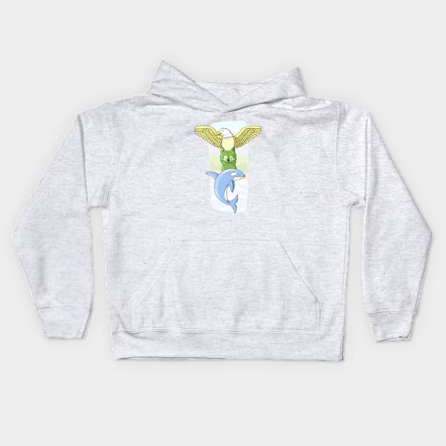 Earth, Wind and Water Kids Hoodie by sombrasblancas